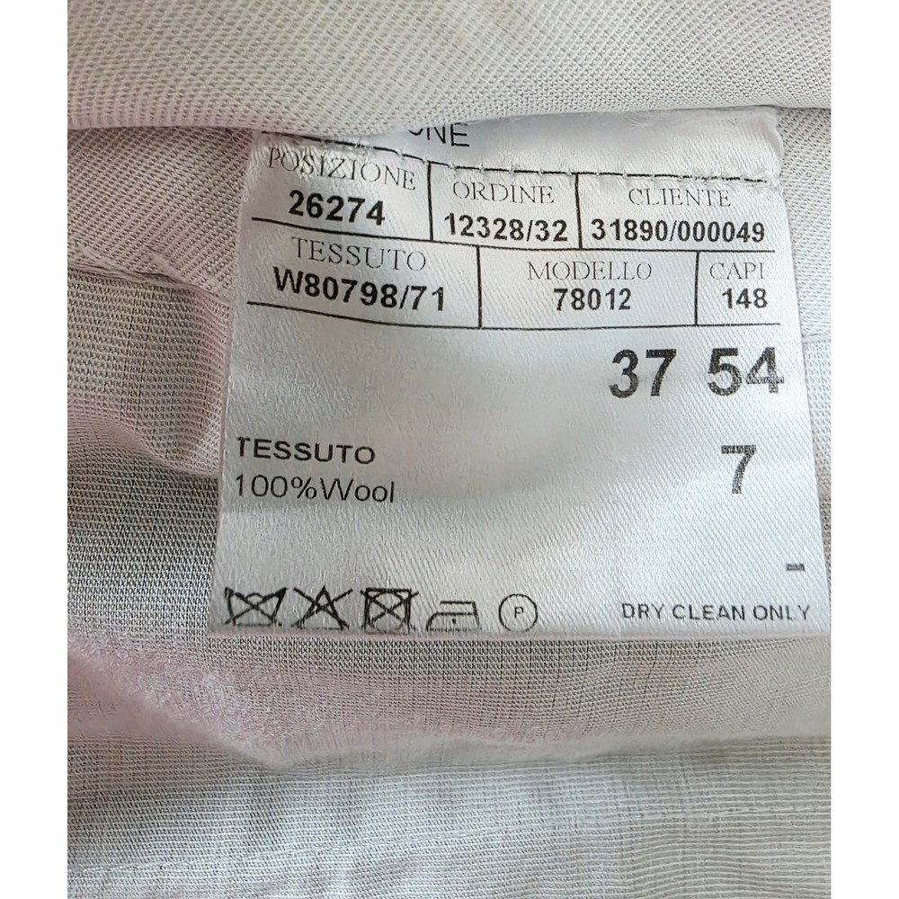 Canali 7 Wool Tessuto Italy Dress Pants Tan Pleated Flat Front Menswear Inspired - Picture 6 of 8